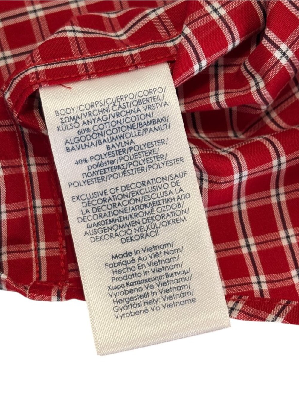 Chaps Long Sleeved Plaid Button Up Shirt Easy Care Red Mens Medium NWT - Picture 8 of 10